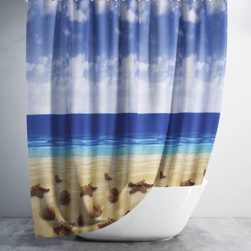 Fabric bathroom shower curtain - bathroom,