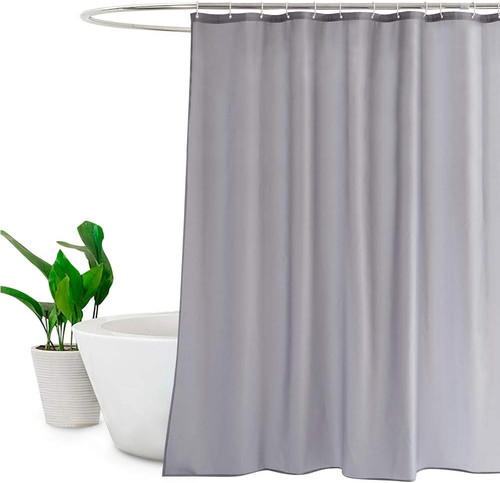 Grey shower curtain - shower,