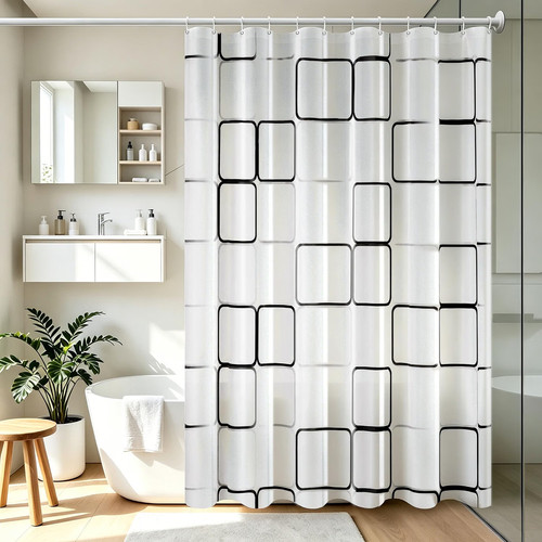 Modern extra long shower - modern,