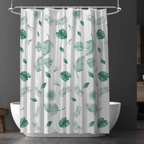 Bathroom fabric shower curtain - fabric,