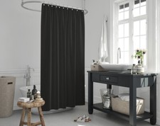 Black Fabric Bathroom Shower
