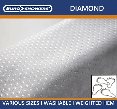 White diamond fabric shower - diamond,
