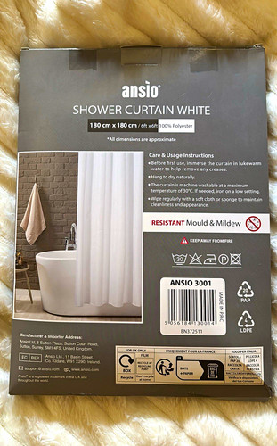 Ansio white shower - ansio, curtain