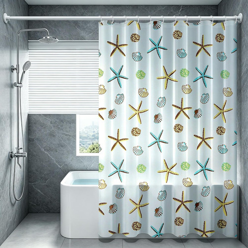 Shower curtain 180x220cm blue - shower,