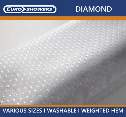 White diamond fabric shower - diamond,