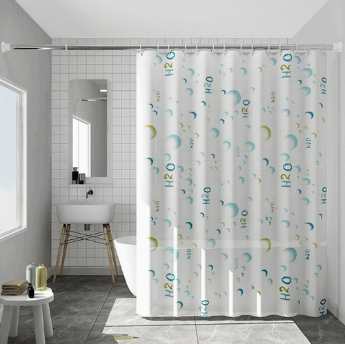 Bathroom fabric shower curtain - bathroom,